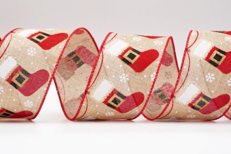 Christmas stocking Wired Ribbon